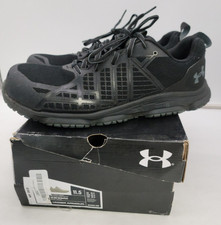 Under Armour Men's 11.5 -UA Micro G Strikefast Tactical Steel Shoes Black /Gray