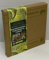 Bamboo Games 3-In-1 Backgammon, Checkers & Chess 2023 Robert Frederick, Ltd.