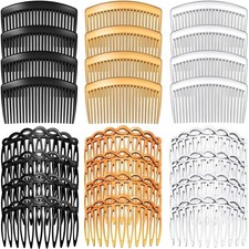 24Pc Women Hair Comb Accessories French Hair Side Combs Plastic Twist Decorative