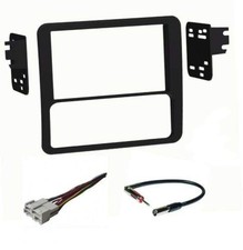Car Stereo Dash Kit Wire Harness and Antenna Adapter Combo to Install Double...