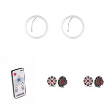 Kicker  2 Pair  45KM84L 8" LED Marine Speakers  47KLSR8 8-Inch LED Spacer ...