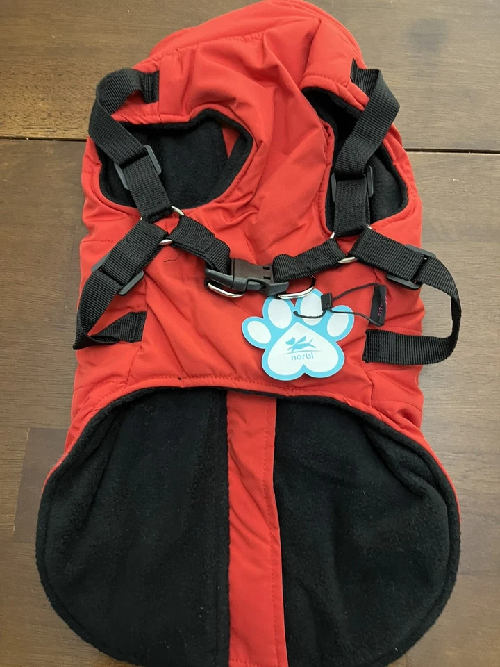 Norbi Pet Dog Fleece Lined Harness Jacket Vest Coat parka L - Image 3 of 4