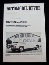 BMW NEUE KLASSE 1500 1800  2.1964 A4 12S  PRO...