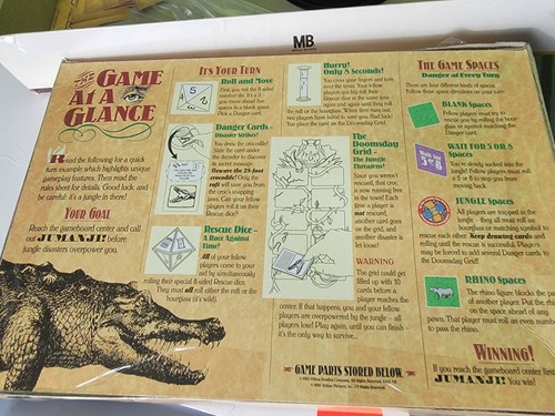 Jumanji - The Game - Milton Bradley - Vintage 1995 - Family Fun - Picture 5 of 9