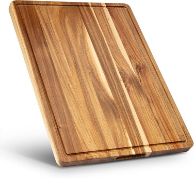 20'' x 15'' Cutting Board Wood Reversible Wooden Cutting Board with Juices Groove