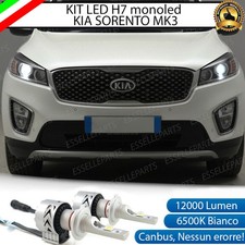 KIT LED H7 KIA SORENTO MK3 III 6500K CANBUS 12000LM LUMEN MONO LED LENTICOLARE