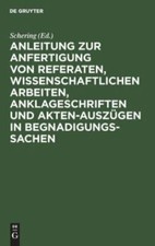 Anleitung Zur Anfertigung Von Referaten, Wiss...