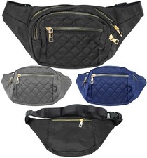 Fanny Pack Quilted Travel Belt Waist Pack Bag Travel Sport Pouch Bag
