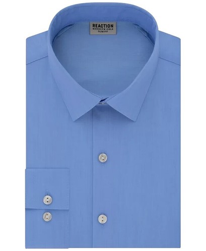 Kenneth Cole Reaction Slim Fit Wrinkle Free Dress Shirt Men's 18-18.5 34/35 Blue | eBay Kenneth Cole Reaction Slim Fit Wrinkle Free Dress Shirt Men's 18-18.5 34/35 Blue | eBay