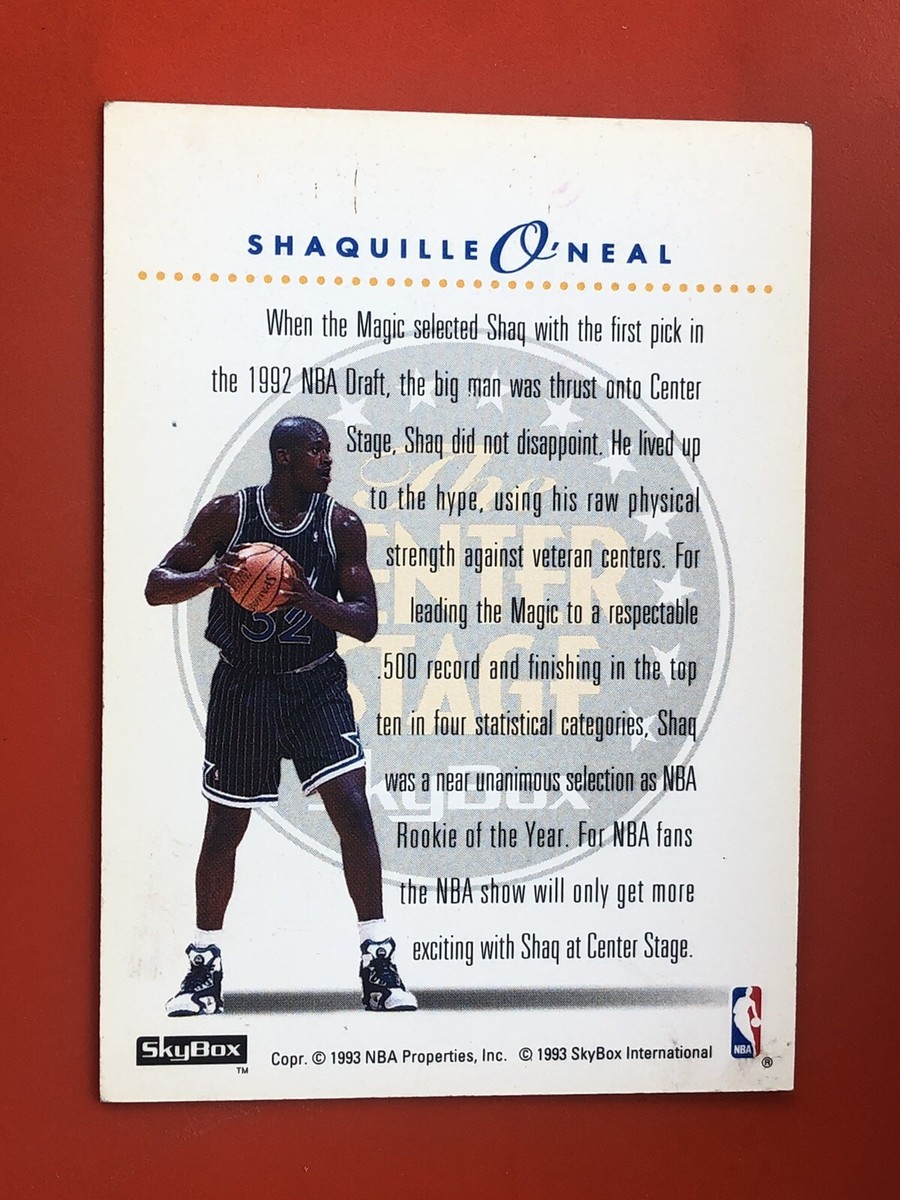 1993-94 SkyBox Center Stage Shaquille O'Neal PROMO #NNO | eBay