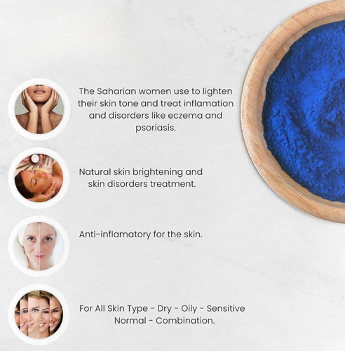 Premium Moroccan Indigo Glow | Skin Brightening Powder | 100% Natural 50g نيلة - Picture 11 of 12
