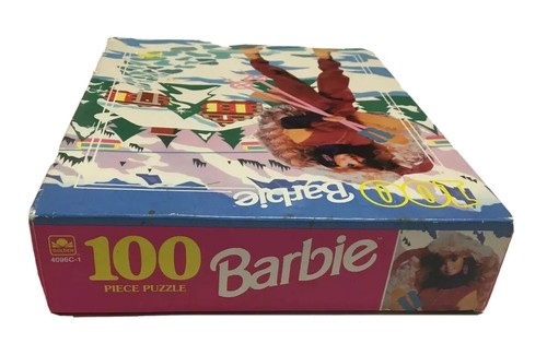 Vtg Ski Barbie Puzzle 100 Pieces Age 5 To 10 Skiing Winter Sport Made In The USA - Picture 9 of 12