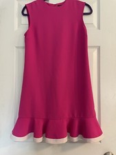 Victoria Beckham From Target Sleeveless Bright Pink Ruffle Hem Size XS