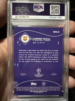 2023-24 Topps Chrome UCC Lamine Yamal Wonderkids Orange Lava