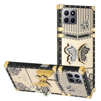 For Boost Mobile Celero 5G Plus Hybrid Bling Luxury Diamond Butterfly Case Cover