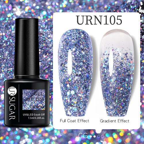UR SUGAR 7,5 ml esmalte de uñas sin limpieza capa superior base gel arte en uñas gel remojo UV - Imagen 21 de 44