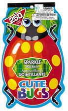 CUTE BUGS STICKER sheet set 250 Pc Sparkle LADYBUG butterfly INSECT The Rev's