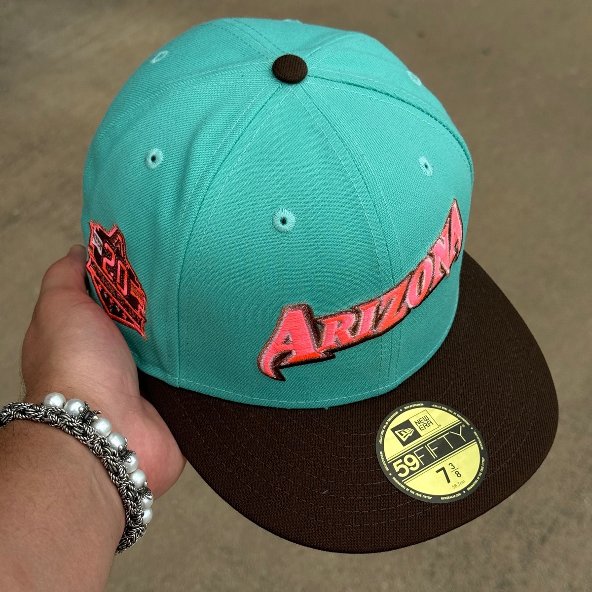 USED 7 3/8 Blue Arizona Diamondbacks 20th Anniversary