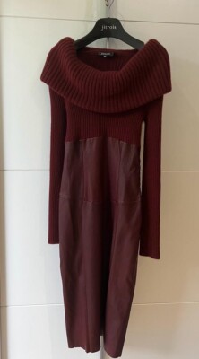 Jitrois Leder+Kaschmir Kleid Gr.40 Neu ohne Etikett
