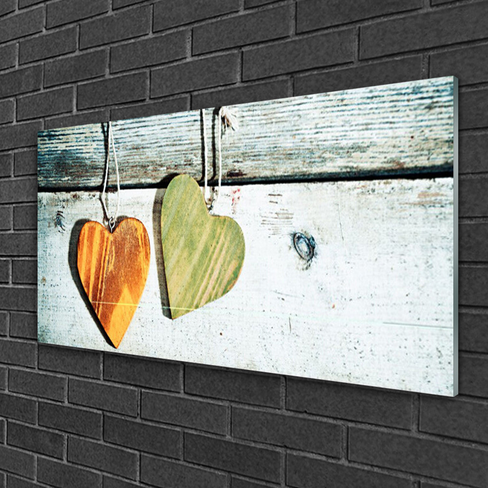 Tableau sur verre Tulip Coeur 100x50 cm pour décoration murale moderne