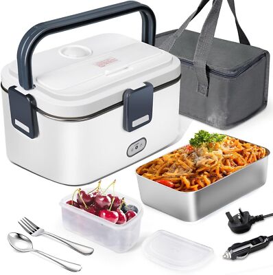 1.8L Electric Heating Lunch Box Portable for Car Office Food Warmer Container US