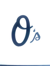 TWO BALTIMORE ORIOLES  BASEBALL HELMET VINYL STICKER DECAL BATTING HELMET DECAL