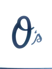 TWO BALTIMORE ORIOLES  BASEBALL HELMET VINYL STICKER DECAL BATTING HELMET DECAL