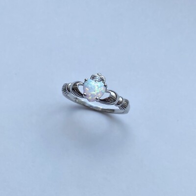 JewelersClub Two Tone Sterling Silver Accent White diamond Claddagh Ring for Women | Diamonds for Everyday Womens Wear