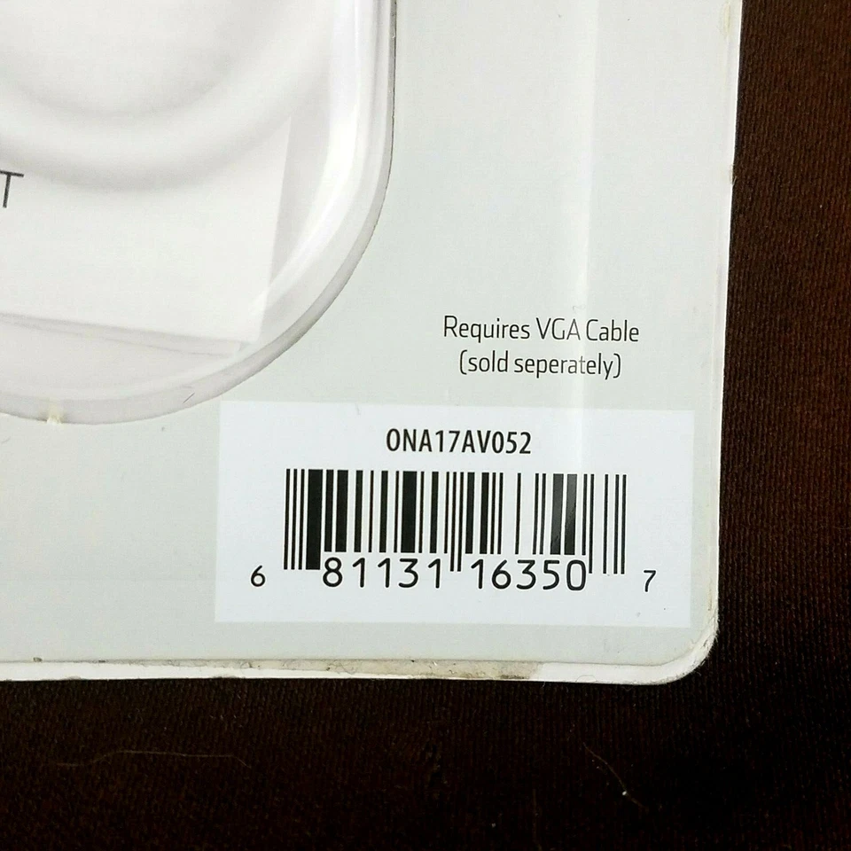 ONN ONA17AV052 Mini DisplayPort to VGA Adapter Mini DP to VGA Display White - Image 3 of 3