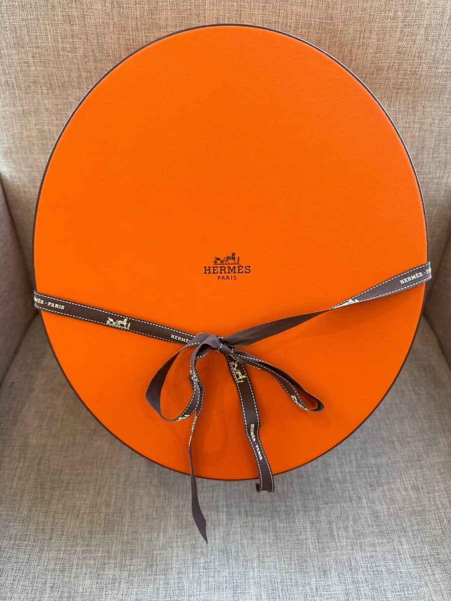Hermes Oval Large Hat Box New Authentic | eBay