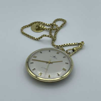 DUGENA TASCHENUHR 50MM RAR HANDAUFZUG VINTAGE SCHÖN RARITÄT GOLD