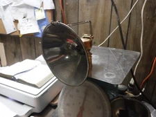 JUSTRITE CARBIDE MINER'S LAMP - 7" REFLECTOR - WITH RARE CARRY HANDLE 2-770 work