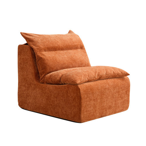 Accent Armless Chair Lazy Floor Seating Fireside Chair Room Sofa Lounger Leisure - Picture 2 of 11