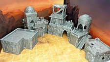 5 Building Desert Village Set W/ Removable Fl...