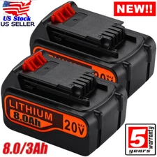 8.0Ah 20Volt LB2X4020 Battery FOR Black and Decker 20V MAX Lithium LBXR20 LBX20
