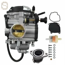 Carburetor + Intake Manifold Boot For 1996-05 Yamaha Wolverine 350 YFM350FX 4x4