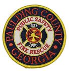 Paulding County Georgia Patch Public Safety Fire Rescue Embroidered Badge Ga.