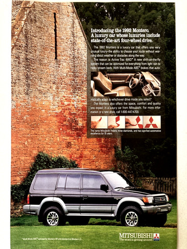 1992 Mitsubishi Montero Print Ad