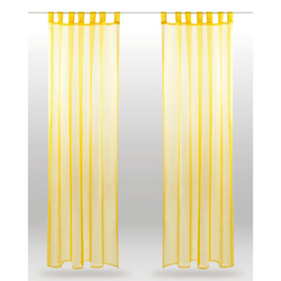 Schlaufenschal 2er Pack Transparent Voile Gardine Vorhang Dekoschal 140x245 cm