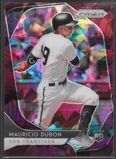 2020 Panini Prizm Mauricio Dubon #155 Tier II Burgundy Cracked Ice /25 Rookie