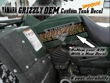 Yamaha Grizzly 600 4x4 Large OEM Tank Decal kit for 1999 2000 2001 atv quad