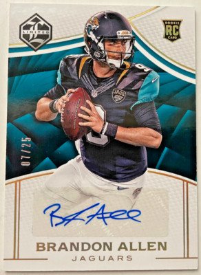 2016 Panini Limited Spotlight Silver Signed Brandon Allen #156 RC #7/25 QB Jags