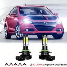 9012 Led Headlight For Dodge Dart 2013 2014 2015 Hilow Beam 6000k 2x Bulbs Kit