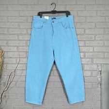  398 Womens Size 31 Levis Made  Crafted Barrel Crop Wide Leg High Rise Jeans