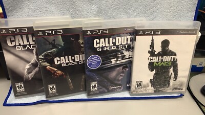 Call Of Duty Bundle 4 Games PS3 Lot Black Ops 1 & 2 Ghosts MW3