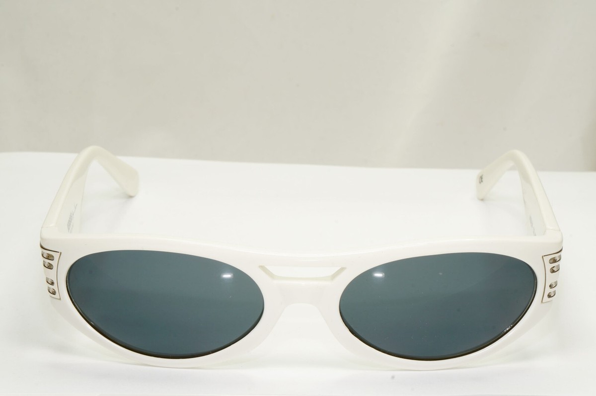Versus Sunglasses 1996 by Gianni Versace Vintage White Grey MOD