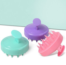 3PC Silicone Massage Brush Head Body Scalp Massage Brush Care Comb Shower Brush