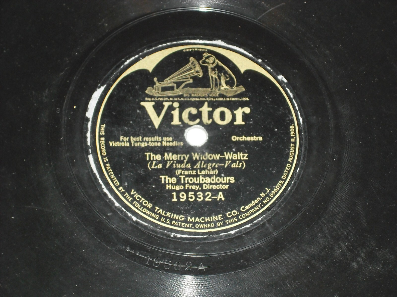 TROUBADOURS-Merry Widow (1925) VICTOR 10" Shellac Single