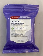 Almay Gentle Oil Free Makeup Remover Cleansing Wipes W/Aloe Cucumber Green Tea
