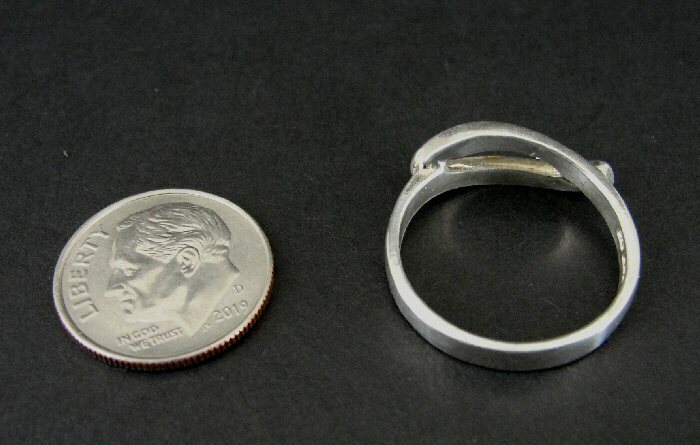 IBB Ring Silver Overlapping Open Design Sterling … - image 4